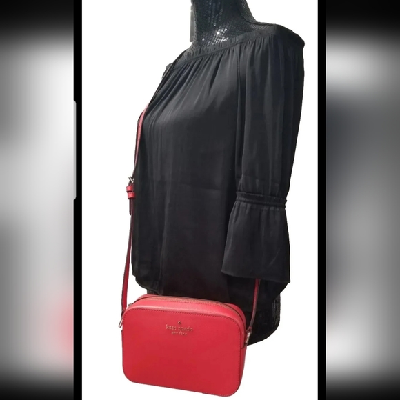 NWT! Kate Spade Gazpacho Red/Orange Mini Camera Crossbody Bag - Picture 2 of 14